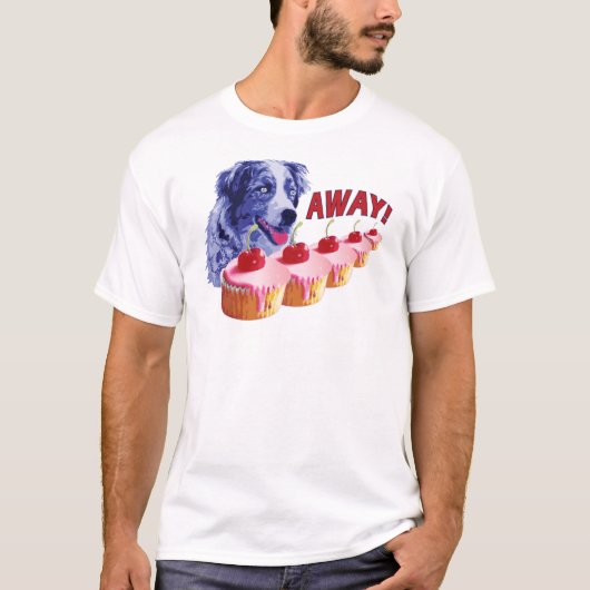 催眠術をかけられた-汚れカップケーキ犬-遠くに! Tシャツ (正面)