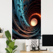 催眠術フラクタルアート ポスター (ホームオフィス)