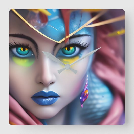 催眠術師 スクエア壁時計 (正面)