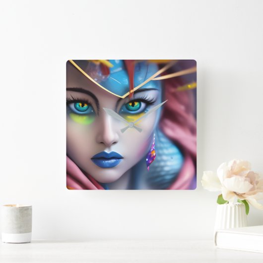 催眠術師 スクエア壁時計 (ホーム)