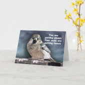 催眠鳥誕生日 カード (黄色い花)