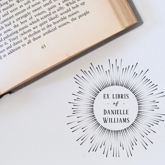 催眠Sun Rays Ex Libris名前をカスタムするライブラリ ラバースタンプ