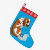 傲慢なチャールズスパニエル犬 スモールクリスマスストッキング (正面 (吊り時))