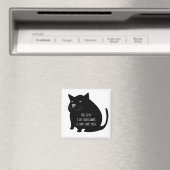 傲慢なデブ黒猫の面白い引用 マグネット (インサイチュ (食洗機))