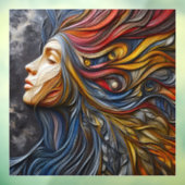 傲慢な窓を抱えた女性のポートレート ウィンドウサイン (シート3)