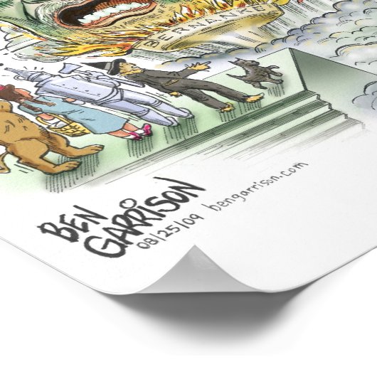 債務プリント ポスター (角)