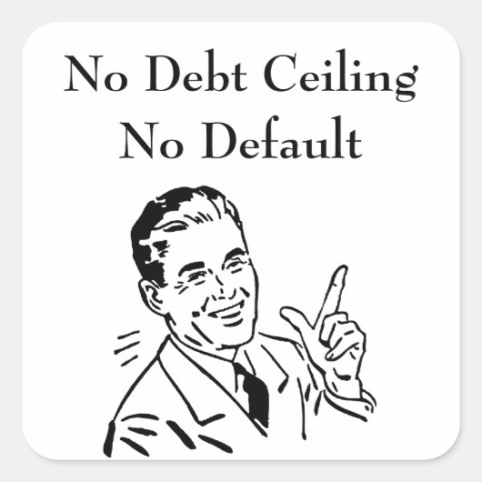 債務上限なし、デフォルトなし スクエアシール (正面)