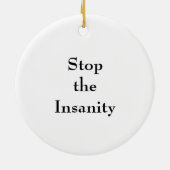 債務上限なし、デフォルトなし セラミックオーナメント (裏面)