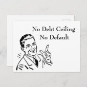 債務上限なし、デフォルトなし ポストカード (正面/裏面)