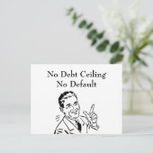 債務上限なし、デフォルトなし ポストカード (スタンド正面)
