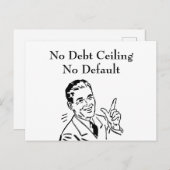 債務上限なし、デフォルトなし ポストカード (正面/裏面)