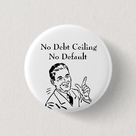 債務上限なし、デフォルトなし 缶バッジ