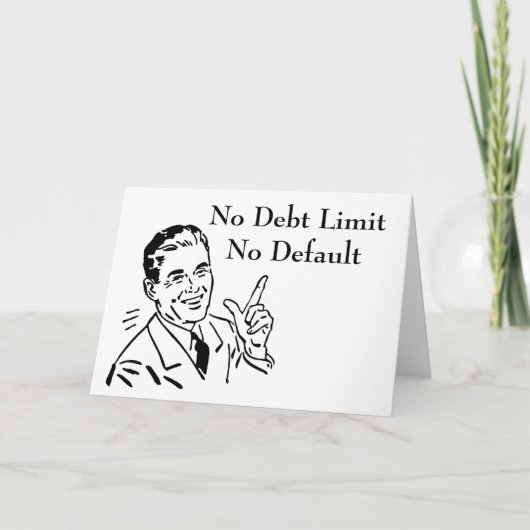 債務制限なし、デフォルトなし カード (正面)