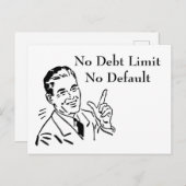 債務制限なし、デフォルトなし ポストカード (正面/裏面)