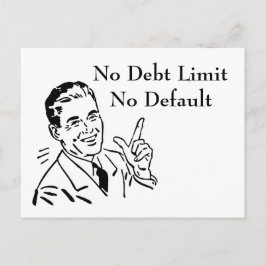 債務制限なし、デフォルトなし ポストカード