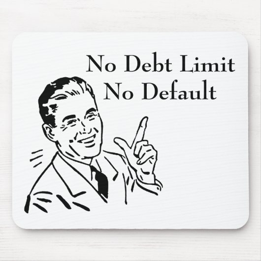 債務制限なし、デフォルトなし マウスパッド (正面)