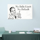 債務制限なし、デフォルトなし 横断幕 (トレードショー)