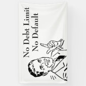 債務制限なし、デフォルトなし 横断幕 (縦)
