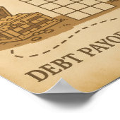 債務宝マップペイオフトラッカーゲームヴィンテージ ポスター (角)