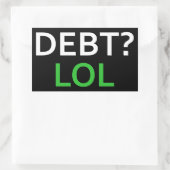 債務残高 長方形シール (バッグ)