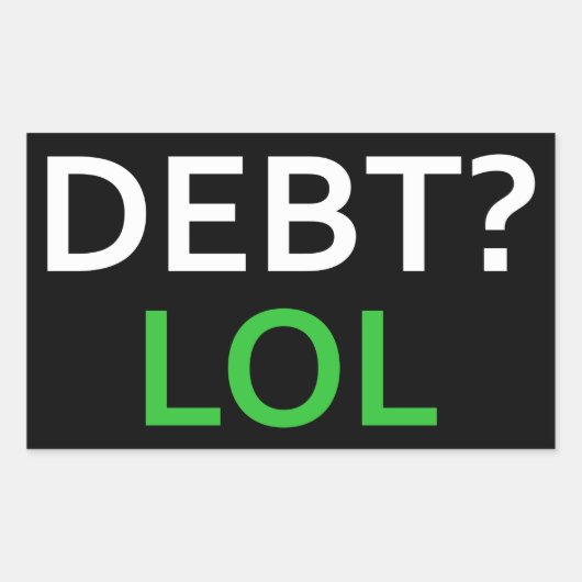 債務残高 長方形シール (正面)