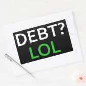 債務残高 長方形シール (封筒)