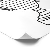 債務自由トロフィーカップトラッカーブラック&ホワイト ポスター (角)