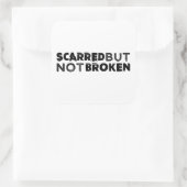 傷が付いていないが壊れていない白いステッカー スクエアシール (バッグ)