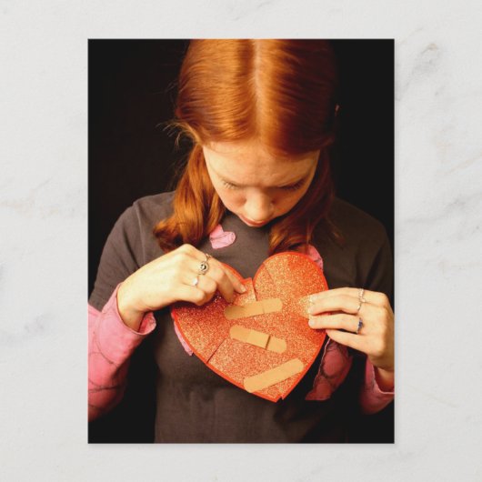 傷ついたハート ポストカード (正面)