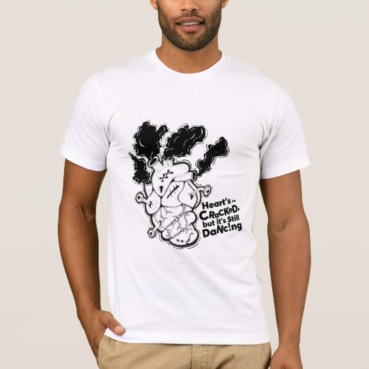 傷ついたハート Tシャツ (正面)