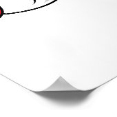 傷ついたボーリングピンの漫画 ポスター (角)