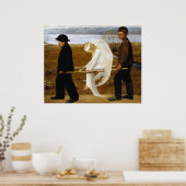 傷ついた天使はヒューゴ絵を描・シムバーグ， 1903 ポスター (キッチン)