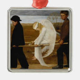 傷ついた天使 メタルオーナメント