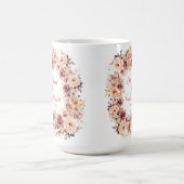 傷ついた心を癒す秋の花柄 コーヒーマグカップ (中央)