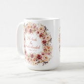 傷ついた心を癒す秋の花柄 コーヒーマグカップ (正面左)
