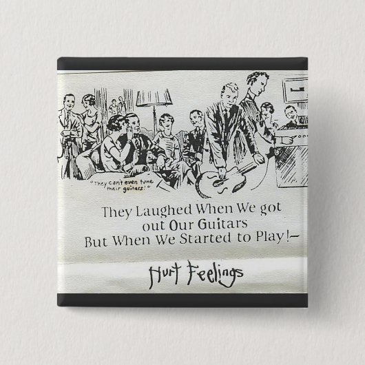 傷ついた感覚ボタン 缶バッジ (正面)