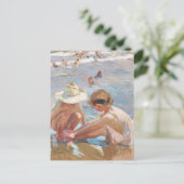 傷ついた足ホアキンスペインのソロラ印象派 ポストカード (スタンド正面)