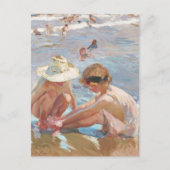 傷ついた足ホアキンスペインのソロラ印象派 ポストカード (正面)