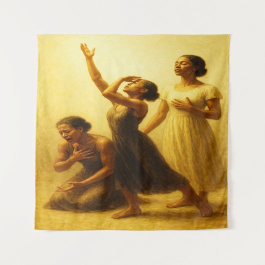 「傷ついた」壁タペストリー タペストリー (正面)