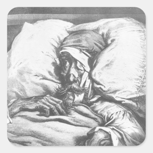 傷ついているドン・キホーテ スクエアシール (正面)