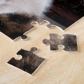 傷つきやすい白い子猫 ジグソーパズル (側面)