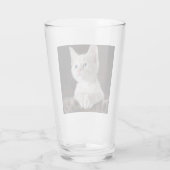 傷つきやすい白い子猫 タンブラーグラス (裏面)