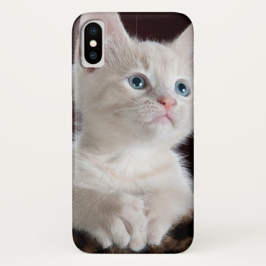 傷つきやすい白い子猫 Case-Mate iPhoneケース (裏面)