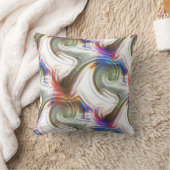 傷つき不透明な金属音と緑のスパイラルの混乱 クッション (ブランケット)