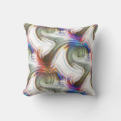 傷つき不透明な金属音と緑のスパイラルの混乱 クッション (正面)