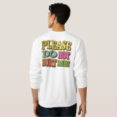 「傷つけないでくれ！」 かわいいデザイン。買今 スウェットシャツ (裏面フル)