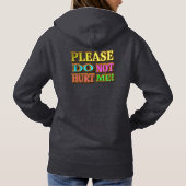 「傷つけないでくれ!」 かわいいデザイン。買今 パーカ (裏面)