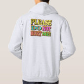 「傷つけないでくれ！」 かわいいデザイン。買今 パーカ (裏面)