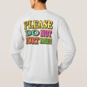 「傷つけないでくれ！」 かわいいデザイン。買今 Tシャツ (裏面)