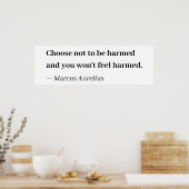 傷つけないように選択 – ストイック引用文 ポスター (キッチン)